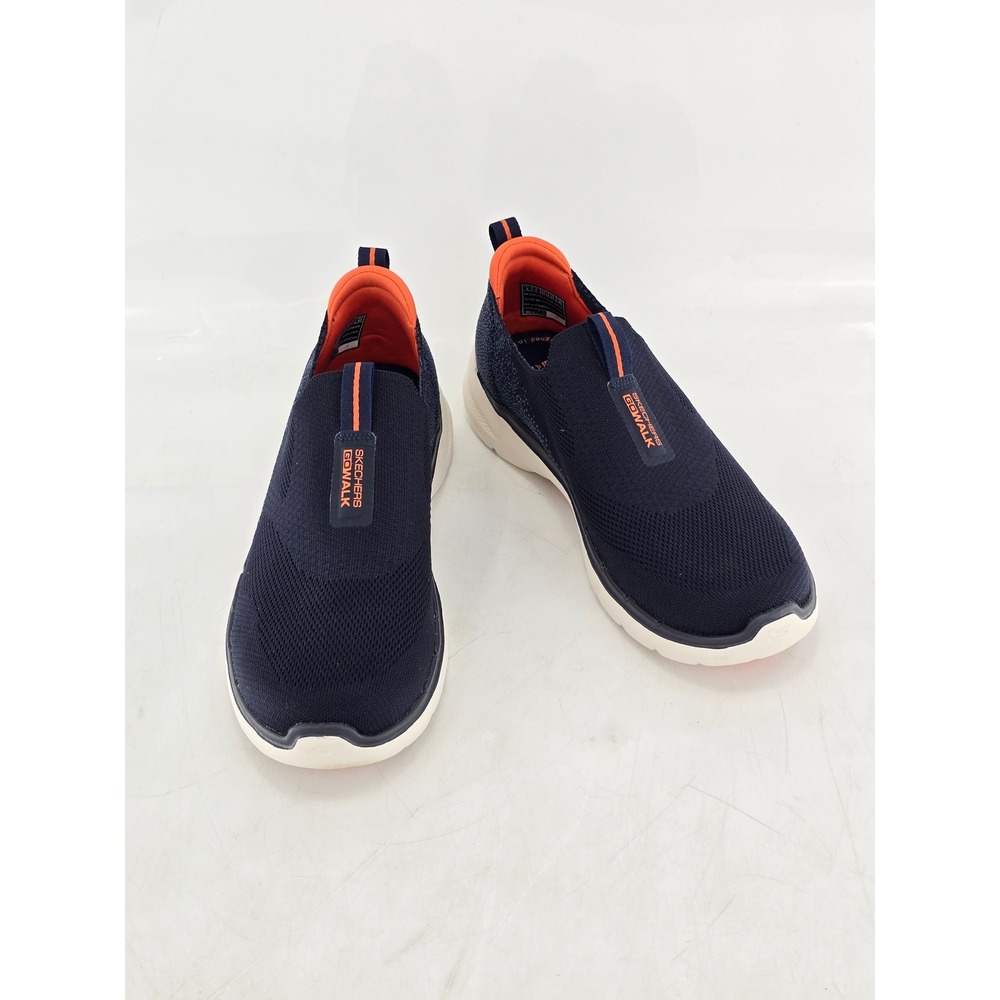Skechers GoWalk 6 Slip On Mens Size 9 Navy Orange 216202 - Excellent Condition